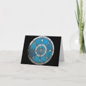 Ships Wheel Glas in lood Notecard Kaart (Voorkant)