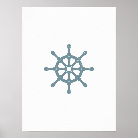 Ships Wheel Poster, Nursery Wall Art Poster (Voorkant)