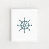 Ships Wheel Poster, Nursery Wall Art Poster