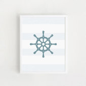 Ships Wheel Poster, Nursery Wall Art Poster