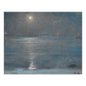 Ships with lanterns at sea, Peder Severin Krøyer Perfect Poster (Voorkant)