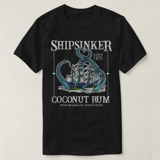 Shipsinker Coconut Rum Zip T-shirt (Design voorkant)