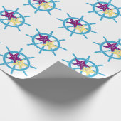 Shipwheel & Starfish Cadeaupapier (Hoek)