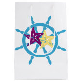 Shipwheel & Starfish Medium Cadeauzakje (Achterkant)