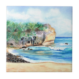 Shipwreck Beach Kauai Ceramic Tile Tegeltje
