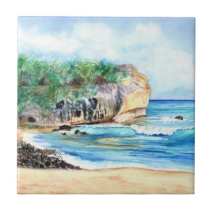 Shipwreck Beach Kauai Ceramic Tile Tegeltje