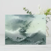 Shipwreck (door Ivan Aivazovsky) Kaart (Staand voorkant)
