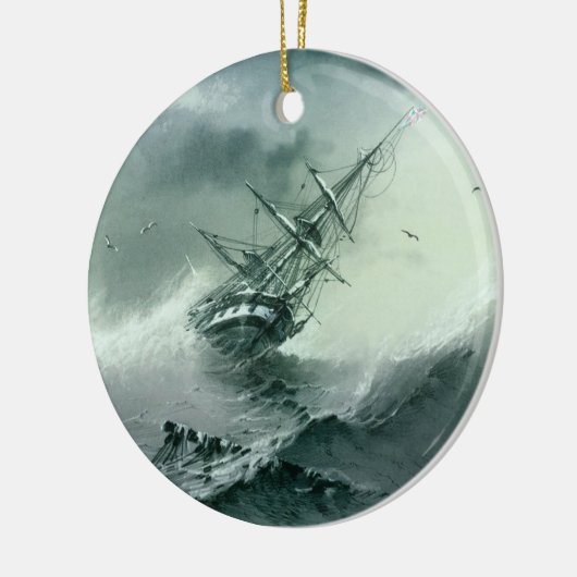 Shipwreck (door Ivan Aivazovsky) Keramisch Ornament (Links)