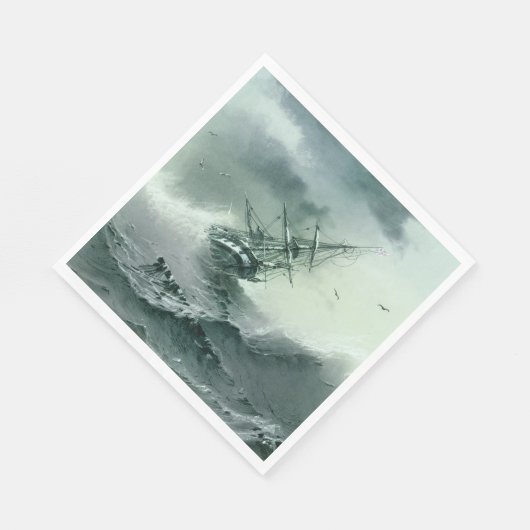 Shipwreck (door Ivan Aivazovsky) Servet (Hoek)