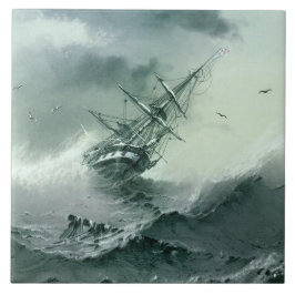 Shipwreck (door Ivan Aivazovsky) Tegeltje