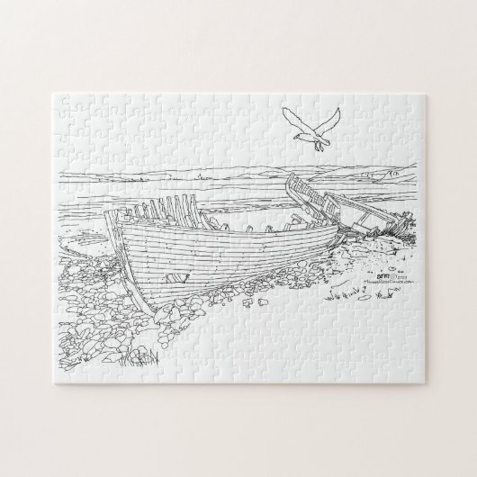 Shipwreck Farr Bay Scotland Puzzle Legpuzzel (Horizontaal)