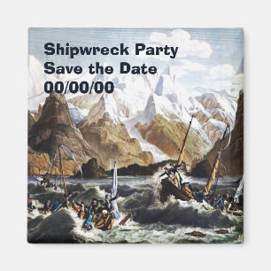 Shipwreck of The Astrolabe's Yawl Save-the-Date Magneet
