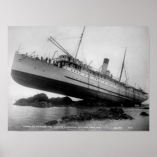 Shipwreck - SS Princess May - 5 augustus 1910 Poster (Voorkant)