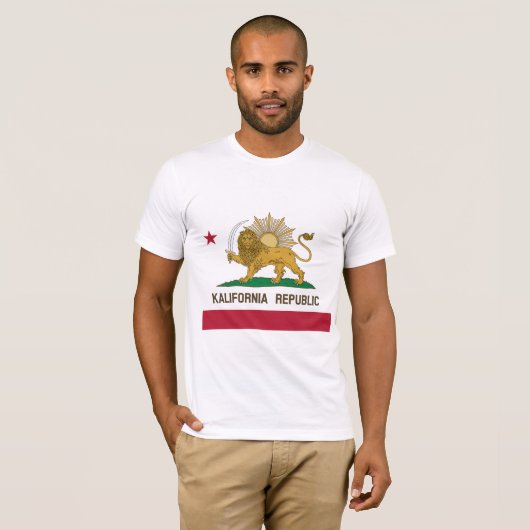 shir o khorshid - californië republiek rië t-shirt (Voorkant volledig)