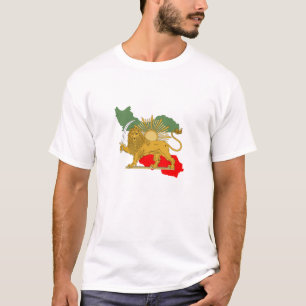 Shir o Khorshid - Lion en Sun - Persia Iran Flag T-shirt