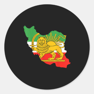 Shir o khorshid, Perzië, leeuw en zon Iran  Ronde Sticker