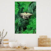 Shirahone Hotspring Shinshu Kasamatsu Shiro 1935 Poster (Keuken)