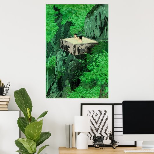 Shirahone Hotspring Shinshu Kasamatsu Shiro 1935 Poster (Thuiskantoor)