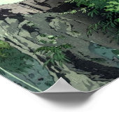 Shirahone Hotspring Shiro Kasamatsu Vintage Poster (Hoek)