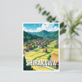 Shirakawa Gifu Japan Reizen Briefkaart (Staand voorkant)