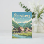 Shirakawa Gifu Japan Travel Briefkaart (Staand voorkant)