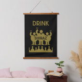 Shiraz wijn drinkers hangend wandkleed (Slaapkamer)