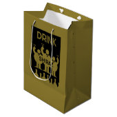 Shiraz wijn drinkers medium cadeauzakje (Voorkant Gekanteld)