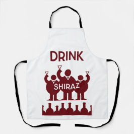 Shiraz wijn drinkers schort