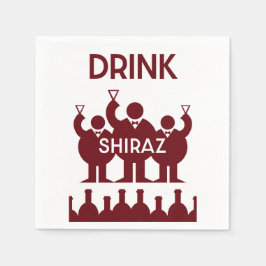 Shiraz wijn drinkers servet