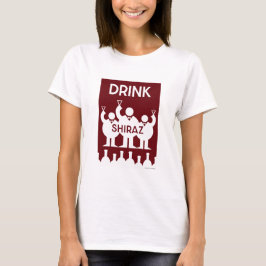Shiraz wijn drinkers t-shirt