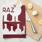 Shiraz wijn drinkers theedoek (Quarter Fold)