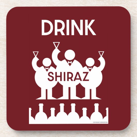 Shiraz Wijndrinkers Bier Onderzetter (Voorkant)