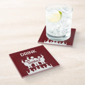 Shiraz Wijndrinkers Glazen Onderzetter (Schuin)