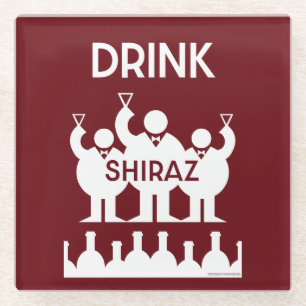 Shiraz Wijndrinkers Glazen Onderzetter