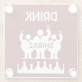 Shiraz Wijndrinkers Glazen Onderzetter (Achterkant)