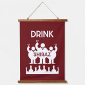 Shiraz Wijndrinkers Hangend Wandkleed (Voorkant)