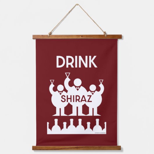 Shiraz Wijndrinkers Hangend Wandkleed (Voorkant)