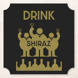 Shiraz Wijndrinkers Kartonnen Onderzetters