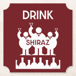 Shiraz Wijndrinkers Kartonnen Onderzetters