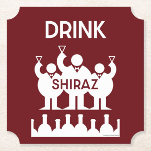 Shiraz Wijndrinkers Kartonnen Onderzetters