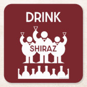 Shiraz Wijndrinkers Kartonnen Onderzetters (Voorkant)