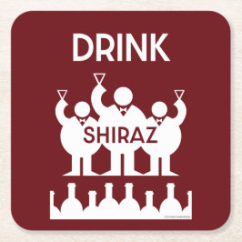 Shiraz Wijndrinkers Kartonnen Onderzetters