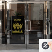 Shiraz Wijndrinkers Raamsticker (Kantoordeur)
