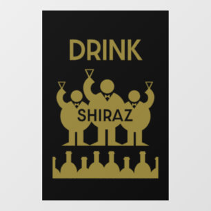 Shiraz Wijndrinkers Raamsticker