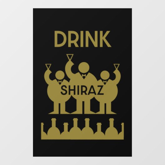 Shiraz Wijndrinkers Raamsticker (Vel)