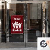 Shiraz Wijndrinkers Raamsticker (Kantoordeur)
