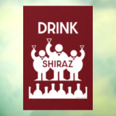 Shiraz Wijndrinkers Raamsticker (Vel 3)