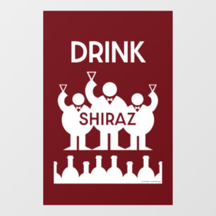 Shiraz Wijndrinkers Raamsticker