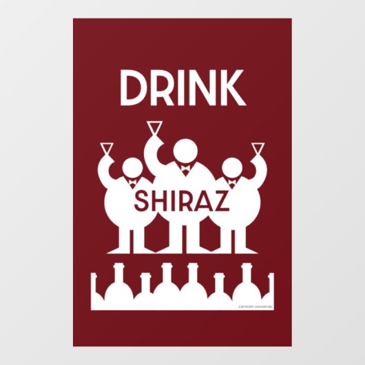 Shiraz Wijndrinkers Raamsticker (Vel)