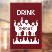 Shiraz Wijndrinkers Raamsticker (Vel 2)